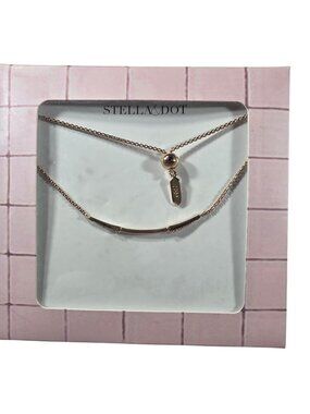 Stella & Dot BCA Bracelet Guerrière  Gold tone Chain minimalist womens Jewelry